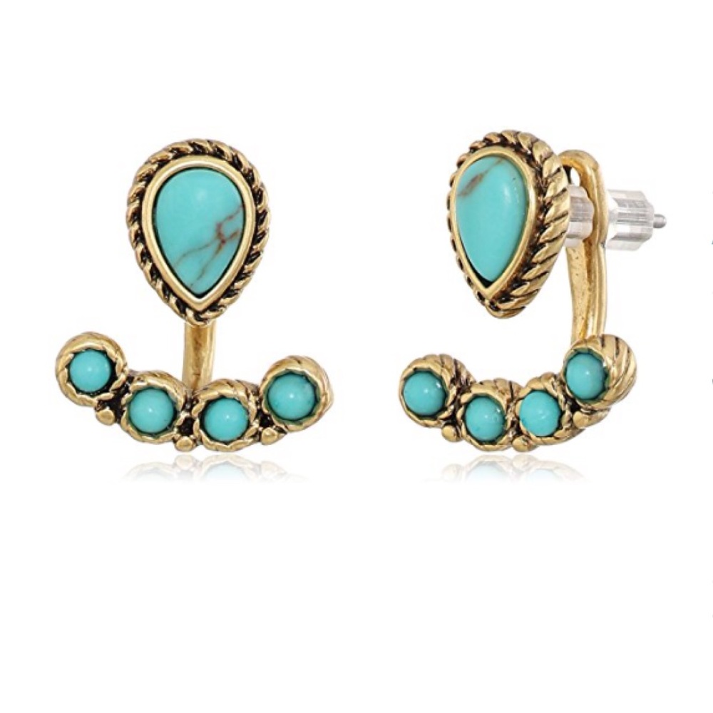 LUCKY BRAND turquoise ear jacket - Picture 2 of 2